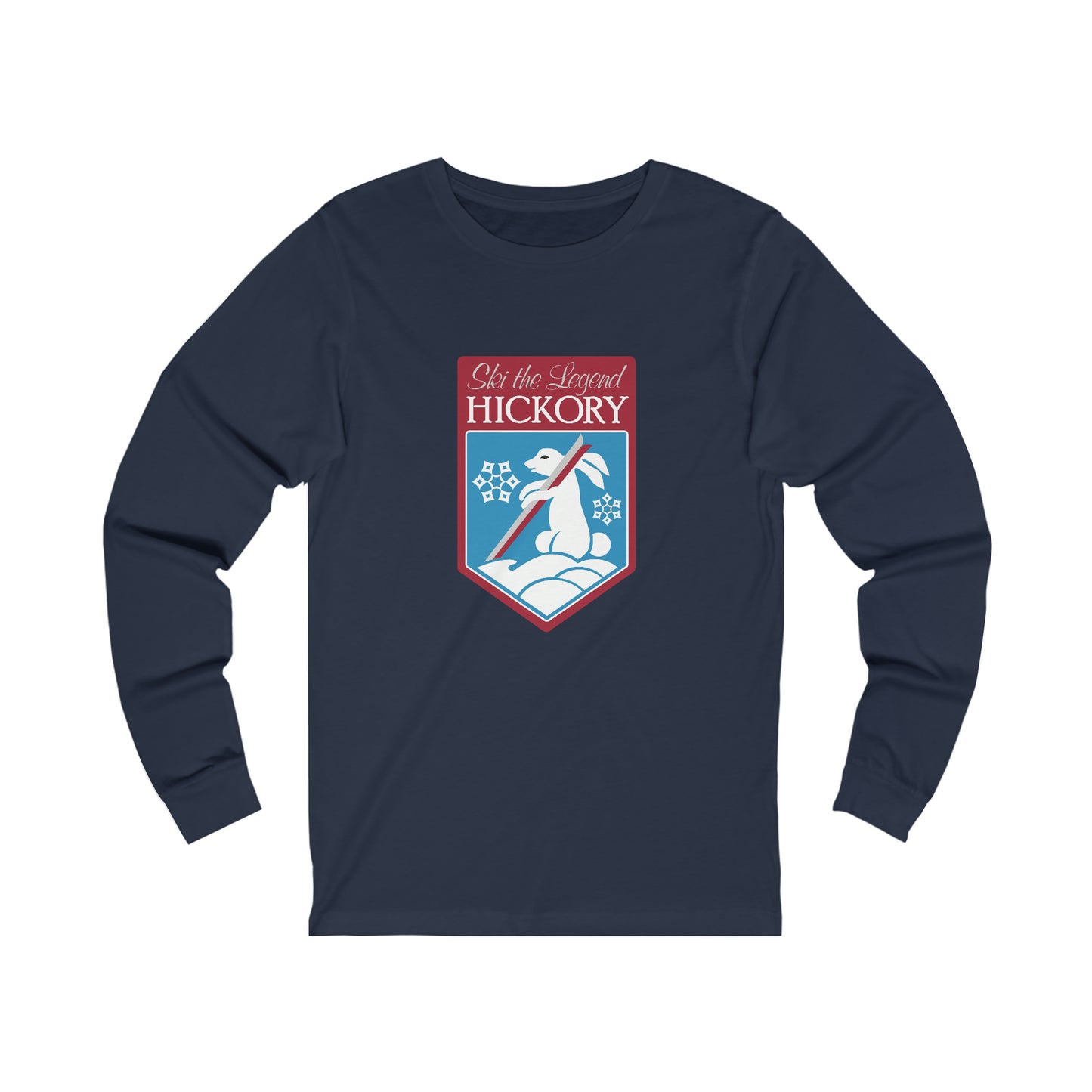Navy Blue shirt with Hickory Ski the Legend Logo